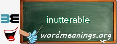 WordMeaning blackboard for inutterable